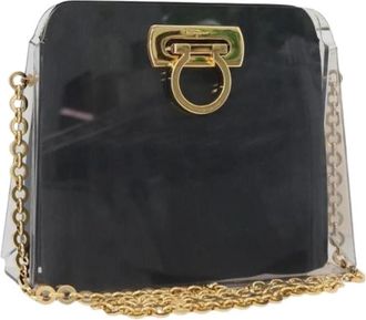 Ferragamo Pre-owned Plastic Schoudertas - Dames - Vintage Clutch - Zwart - ONE Size - Vintage
