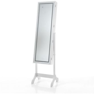 Oresteluchetta Oresteluchetta - Specchiera effetto legno laccato bianca cm. H.160 x L.41 x P.40