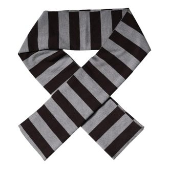 Dolce & Gabbana Gestreept wollen nekwarmer sjaal - unisex - Accessoires - Zwart - Maat: ONE Size Wol