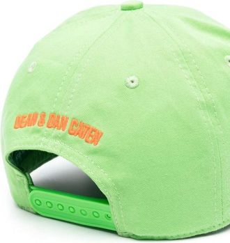 Dsquared2 Mens Embroidered Logo Baseball Cap Green Accessories > Beanies & Hats