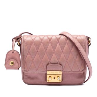 Miu Miu Pre-owned Miu Miu Vitello Shine Trapu Crossbody Ladies KW6VML0MZTM15GKX