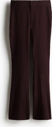 H&M Elegante Hose aus Leinenmix - Weinrot