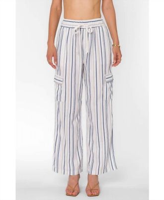 Velvet Heart Lynlee Pant In Blue White Stripe