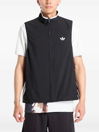 adidas Adicolor zip-up logo gilet - men - Recycled Polyester - L - Black