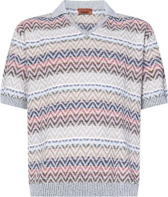Missoni Beige Gestreept Poloshirt Casual Stijl - Heren - Polos - Veelkleurig - L - Katoen - Tops