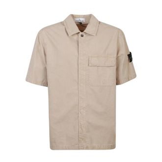 Stone Island Heren, Overhemden, Beige, Maat: XL