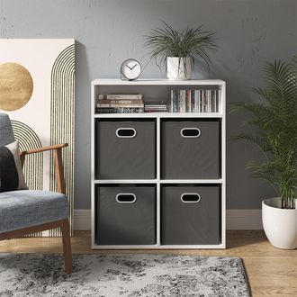 Vicco Librer&iacute;a, Blanco, 72 X 90.2 Cm Con 4 Cajones Plegables