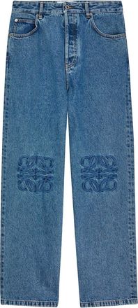 Loewe Anagram-embroidered Baggy Jeans - Blue - 52 (IT52 / XL)