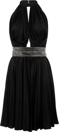 Philipp Plein Korte Elegante Jurk - Dames - Feestkleedjes - Zwart - XL - Polyester - Kleedjes