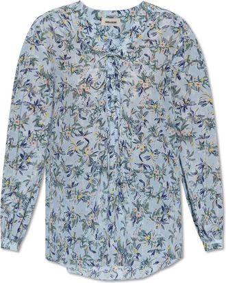 Zadig&Voltaire Overhemden, Dames, Blauw, XS, Top Tamela