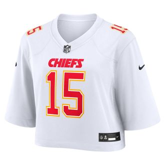 Nike Patrick Mahomes Kansas City Chiefs Nike Womens NFL Cropped Tundra Game Jersey in White | WCJF10A7GF-FDX