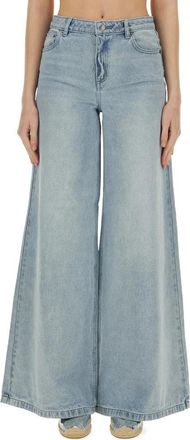 Michael Kors Denim Wide-Leg Jeans - Dames - Loose Fit Jeans - Blauw - 3XS - Denim - Jeans