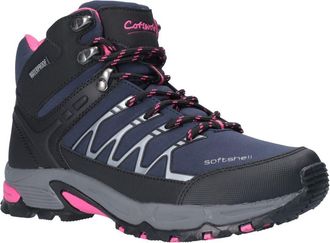 Cotswold Abbeydale Mid Dames Wandelschoenen Van Rubber In Marineblauw/Zwart/Fuchsia