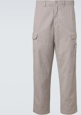 Stone Island Cotton and linen canvas cargo pants