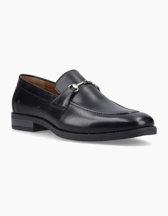 Hush Puppies Mens Hush Puppies Moses Leather Mens Black Loafers - Size: 10