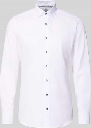 Olymp Level 5 Slim Fit Businesshemd aus Baumwoll-Mix mit Kentkragen in Weiss, Gr&ouml;&szlig;e 38