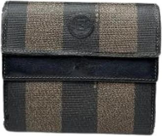Fendi Pre-owned Vintage Portemonnee - Heren - Vintage Accessoires - Zwart - ONE Size - Leer - Vintage