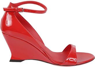 Ferragamo Sandalen met Hoge Hak - Dames - Sleehakken - Rood - 36 EU - Leer - Schoenen