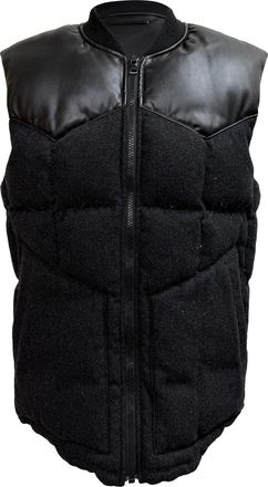 A|X Armani Exchange Pre-owned Mens Sleeveless Down Jacket in Black Wool - Size Medium