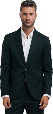 Mulish Maatpak - Heren - Business blazers - Groen - 3XL - Wol - Kostuums