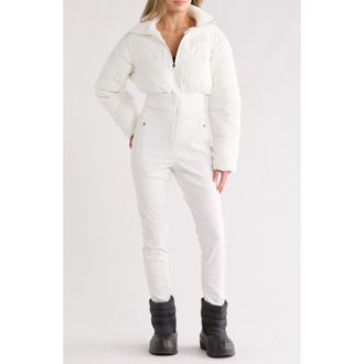 Free People Movement Downhill Diva Waterproof Ski Suit in White at Nordstrom Rack, Size X-Small