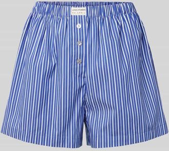 Oh April Relaxed Fit Shorts mit Logo-Patch Modell James in Dunkelblau, Größe XS