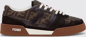 Fendi Sneakers Match Fendi in canvas con monogram FF jacquard e camoscio