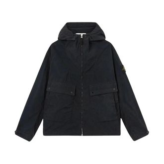 Stone Island Licht Compact Touch Poly-TC Jack - Heren - Jassen - Zwart - Maat: M Poliester