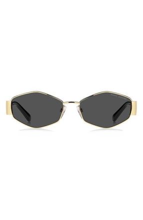 Marc Jacobs 55mm Geometric Sunglasses in Gold Black/Grey at Nordstrom