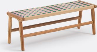 La Redoute Interieurs Bank van teakhout en hars, Bianca