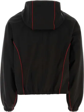 Ferragamo Mens Black Polyester Blend Jacket Nero Exterior: Cotton Giubbini