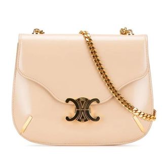 Celine Pre-owned Crossbody Bag - Dames - Pre-owned - Beige - Maat: ONE Size Leer