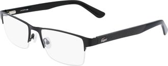 Lacoste Mens 55 mm Matte Black Eyeglasses