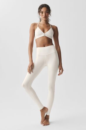 Alo | High-Waist Airbrush Legging in Ivory, Size: Medium