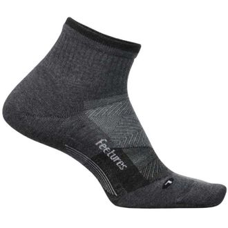 Feetures Trail Max Cushion Quarter Socks Gray S