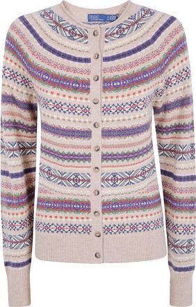 Ralph Lauren Sweater Cardigan 211B17769 001 Tan Multi