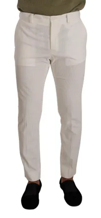 Dolce & Gabbana Cotton Corduroy Trousers - White