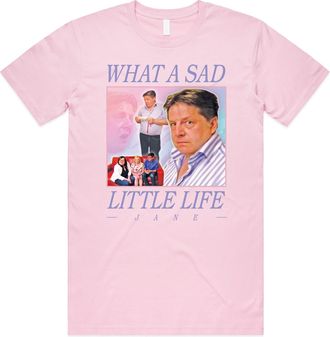 Sanfran Clothing What A Sad Little Life Jane Top Funny Come Dine Enjoy The Money T-Shirt Extra Large/Light Pink