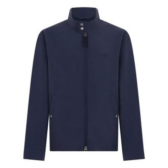 GANT Bomber Jackets, male, Blue, Size: XL Lightweight Harrington Jacket