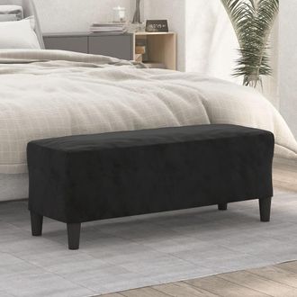 vidaXL Vidaxl - Banco De Terciopelo Negro 100x35x41 Cm