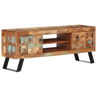 vidaXL Mueble De Tv Madera Maciza Reciclada 112x30x45 Cm Vidaxl