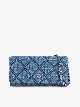 Tommy Hilfiger Cartera vaquera acolchada con correa de cadena