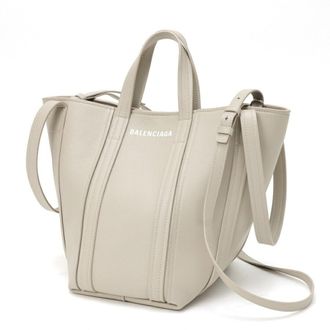 Balenciaga Grayish Leather Tote Bag (Pre-Owned)