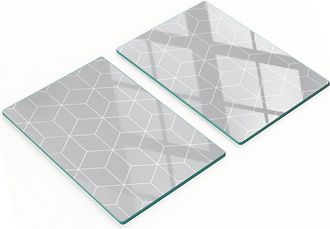 OEM Tableros De Vidrio Duraderos Y Elegantes Con Dise&ntilde;o Geom&eacute;trico 2x40x52 Cm
