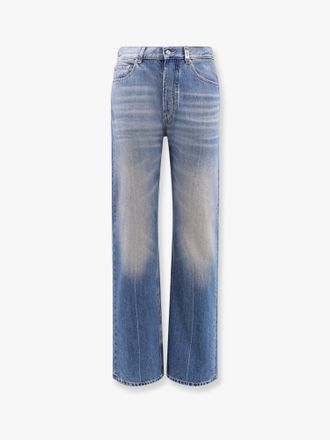 Alexander McQueen Jeans washed blue a gamba dritta - ALEXANDER MCQUEEN - gender_Man