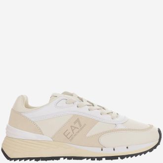 Emporio Armani Ea7 leren sneakers met logo