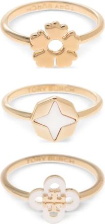 Tory Burch Anello con ciondoli (3 pezzi) - Oro