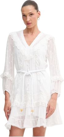 Hale Bob Kleedjes, Dames, Wit, XL, Rayon, Xin Jurk