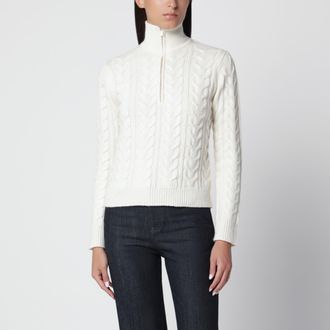 Max Mara Mxmlibero White Cashmere Sweater