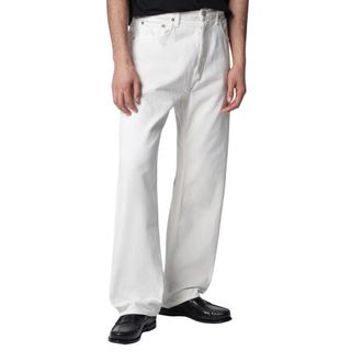 A Gold E Straight Jeans, male, White, Size: W32 Magnus Trouser Jean